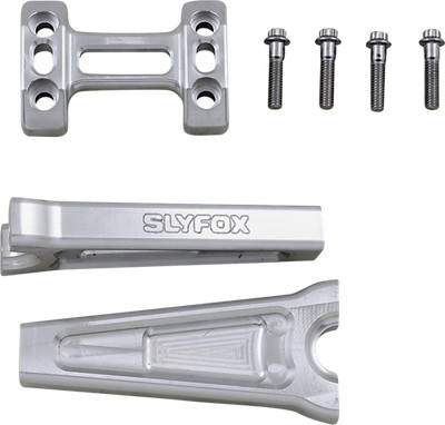 SLYFOX Handlebar Riser Kit - Straight - 1'' Clamping - Fits 6'' Rise - Raw TM-SLY3