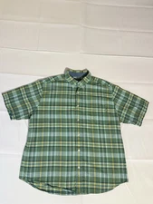 WoolRich Pennsylvania, Plaid, Collared, Button Down, Green, Male, XL
