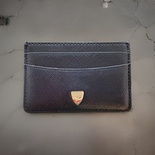 Mens’ Aspinal Of London Navy Leather Card Wallet