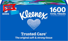 Kleenex Trusted Care Facial Tissues ,8 Flat Boxes 200, Tissues per Box, 2-Ply