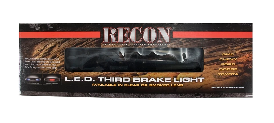 Tercera luz de freno LED ahumada Ford F-250 F-350 F-450 Super Duty Ranger 1999-2016 Foto 3 de 4