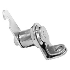 Padlock Capable Cam Lock for Various Cabinet Types Including Wood and Metal