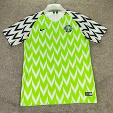 Nike Men  s XL Green Nigeria 2018 Authentic Dri-FIT Soccer Jersey Shirt Naija
