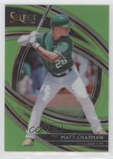 2020 Panini Select Premier Neon Green Prizm 32/99 Matt Chapman #174 h7i