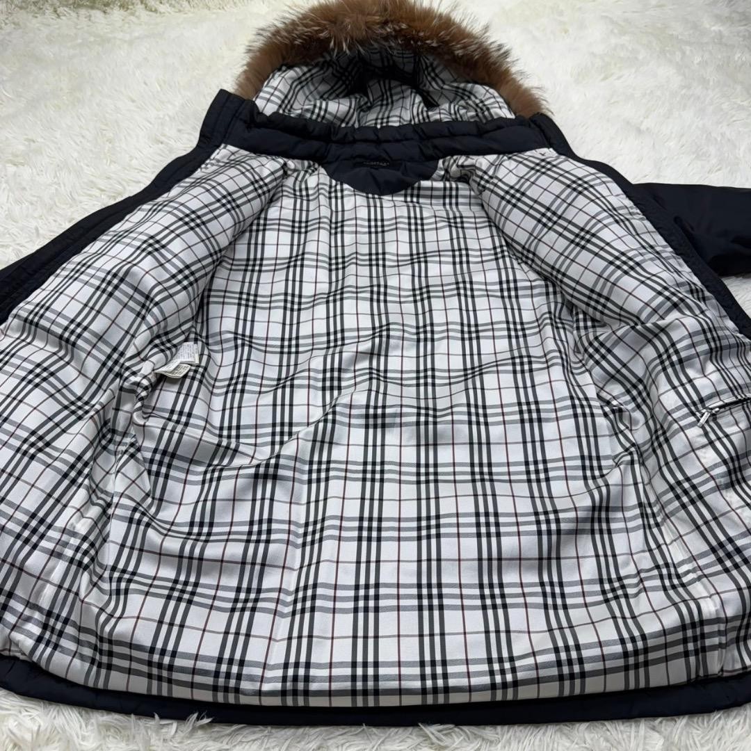 Burberry Black Label Down Jacket White Goose Down Fur Hood M Used thumbnail 3