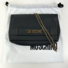 Love Moschino Black Cross Body Bag, Metal Plated Hardware/Strap #234