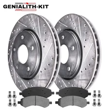 Front Disc Rotors Brake Pads for 2007-2010 Dodge Ram 1500 Durango Chrysler Aspen