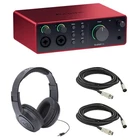 Focusrite Scarlett 4i4 4th Gen USB Audio Interface with Samson SR350 Closed-back