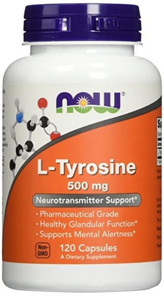 NOW Foods L-Tyrosin (L-Tyrosin) 500Mg - 120 Kapseln-image