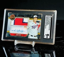 Juan Soto /5 Gold Game Used Jumbo Patch Auto 2020 Museum Collection SGC 9 POP 1