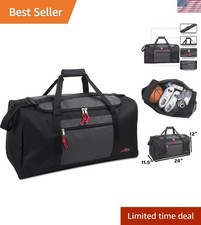 Lightweight Water-Resistant Canvas Duffle Bag for Travel  Gym - 55L Spacious...