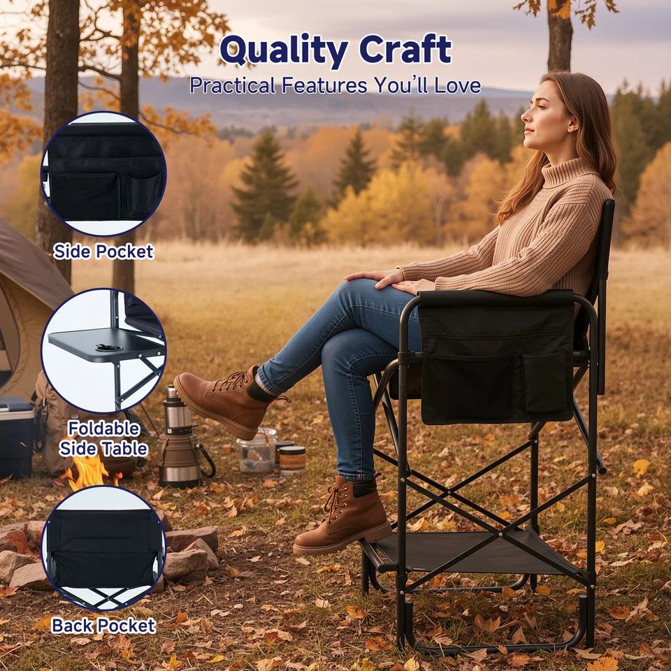 Высокий директорский стул NAIZEA стул для кемпинга с подогревом стул для макияжа с 3 уровнями нагрева - Изображение 4 из 4