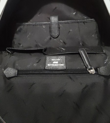 Paul Costello Vinny Genuine Leather Backpack Black - Picture 9 of 11
