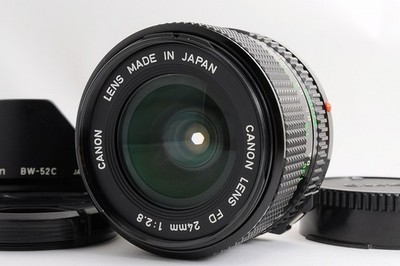 NEAR MINT+] Canon New FD NFD 24mm f/2.8 Wide Angle MF Lens w/ BW
