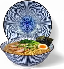Urban Lifestyle Large Ramen Bowl Set of 2 Ceramic Ramen Bowl 8" 33-35OZ(900-100