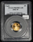 2003-W G$5 1/10 oz Gold American Eagle Proof - PCGS PR 69 DCAM - SKU-G6103