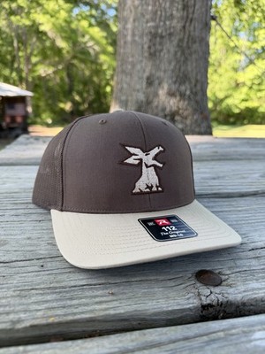 Richardson 112 hat.Timberjack Logging Equipment.John Deere.Brown-Khaki Bill