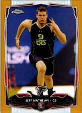 2014 Topps Chrome Gold Refractor /50 Jeff Mathews #113 Rookie RC Falcons Card. rookie card picture