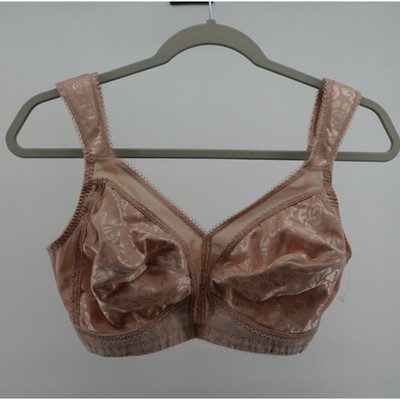 Playtex 18 Hour Ultimate Shoulder Comfort Bra 4693 Tan Floral Jacquard 38C