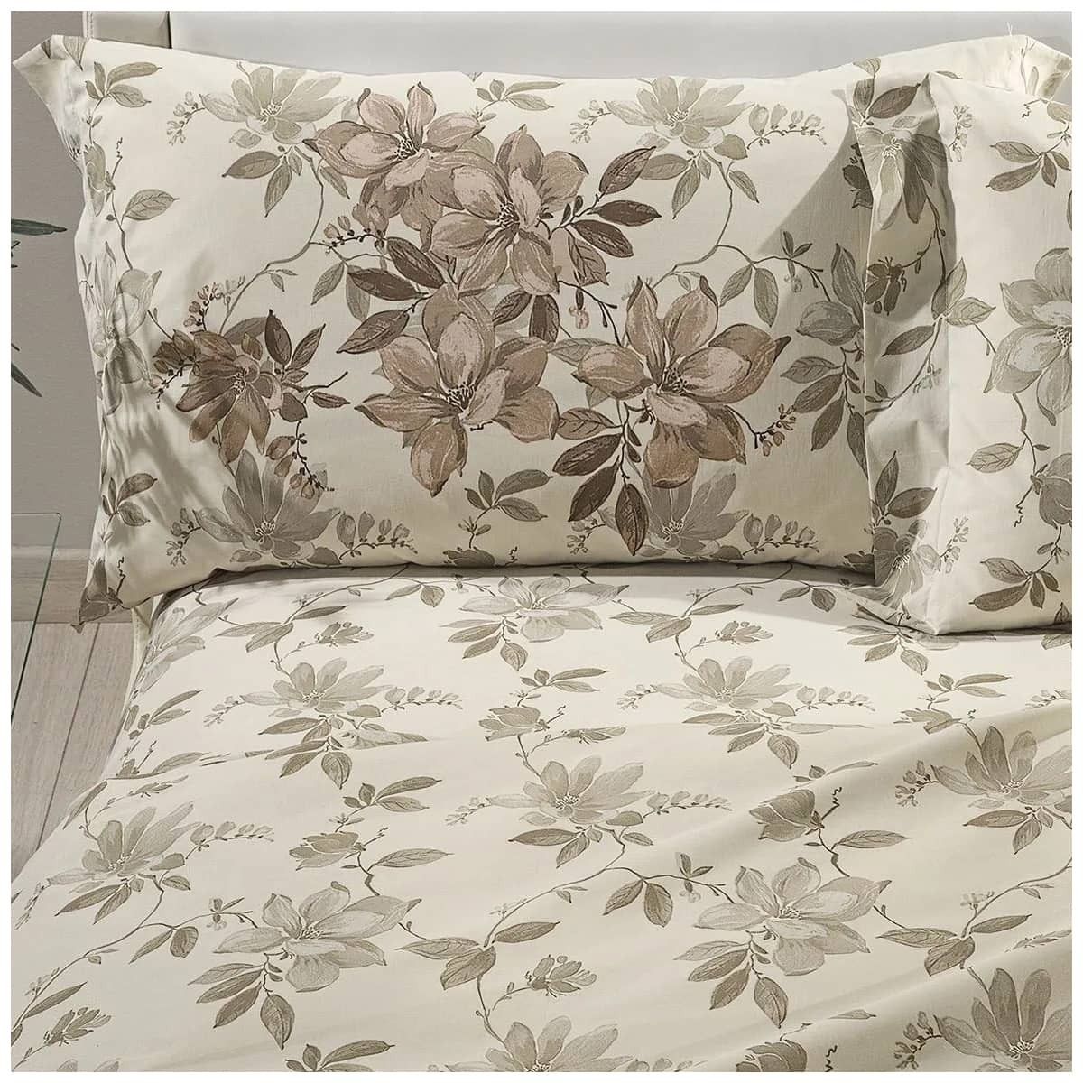 Loto - set lenzuola in cotone Caleffi letto matrimoniale