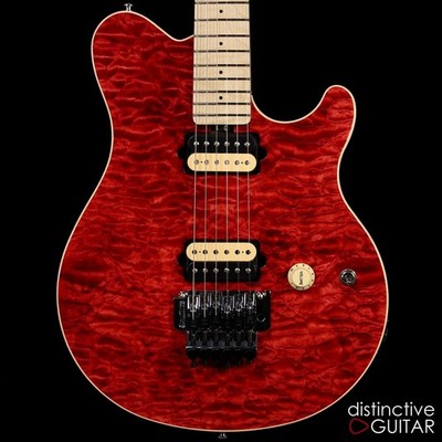 ERNIE BALL MUSIC MAN AXIS 30TH ANNIVERSARY - TRANSLUCENT RED QUILT