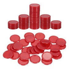 100Pcs, 0.8" Poker Chips Bingo Chips Learning Counters Red