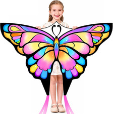 Simxkai Butterfly Kite for Kids  Adults, Easy to Fly Blue Big Kite for Beginner