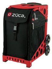 Zuca Sport Obsidian Insert Bag and Red Frame Travel Rolling