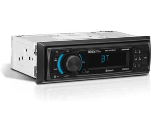 BOSS Stéréo de voiture- Single Din, Bluetooth, USB/AUX, Panneau avant amovible, à distance.