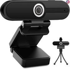 UHD 4K Webcam with Microphone: 8MP USB Computer Web Camera with Privacy Shutter