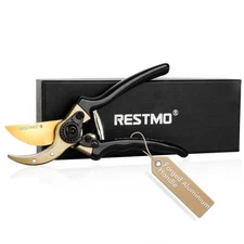 8.6 Professional Pruning Shears, Premium Titanium SKS5 Steel Blade for Long-L...