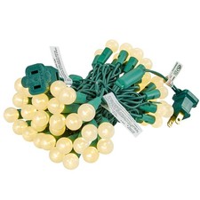 Warm White Christmas Lights 17FT 50 LED G15 Globe String Lights Outdoor Comme...