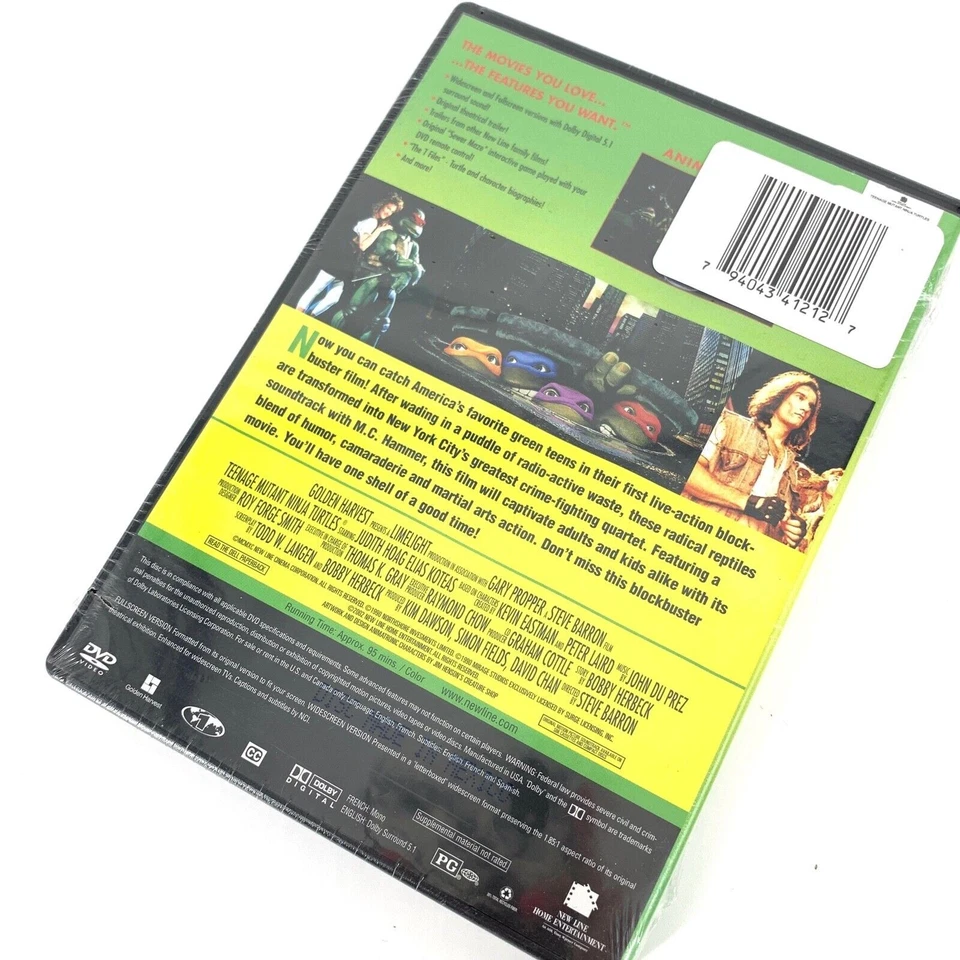 Teenage Mutant Ninja Turtles: The Original Movie (DVD) ~ 1990 TMNT ~ New Sealed - Image 2 of 4