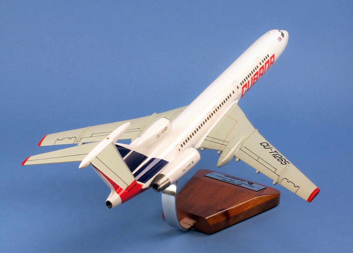 商談品‼️CUBANA Tupolev Tu-154 CU-T1756 Cubana Tupolev Tu-154 CU-TI26 Desk Top Display Model Jet Plane 1
