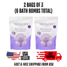 6pc Lavender Bath Bombs Natural Fragrance Bubble Spa Fizzy Moisturizing Fizzies