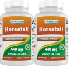 2 Pack Best Naturals Horsetail 440 mg 180 Capsules