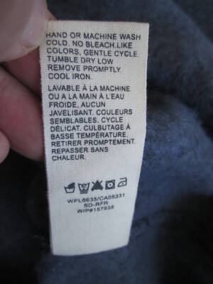 Woolrich Large Dress 5150 Bay Blue Fleece Pencil Cowl Neck Pockets