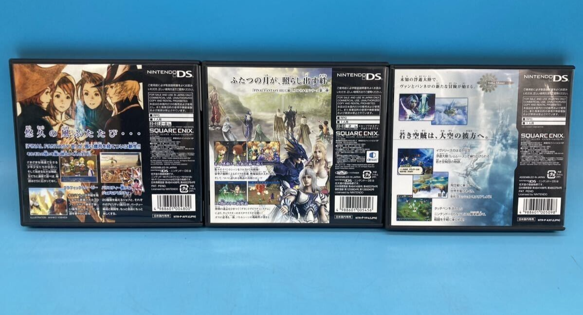 Lot 3 Final Fantasy III 3 & IV 4 & Revenant Wings set Nintendo DS