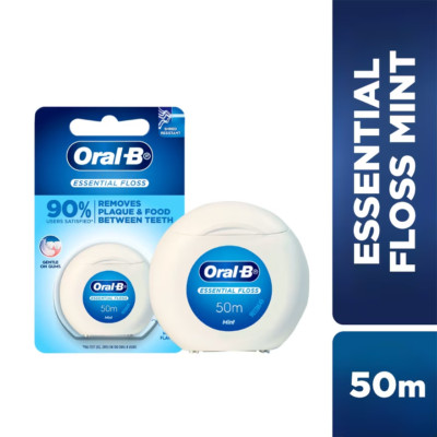 Oral-B Essential Floss Mint flavour Waxed Floss 54 Yards (50m)