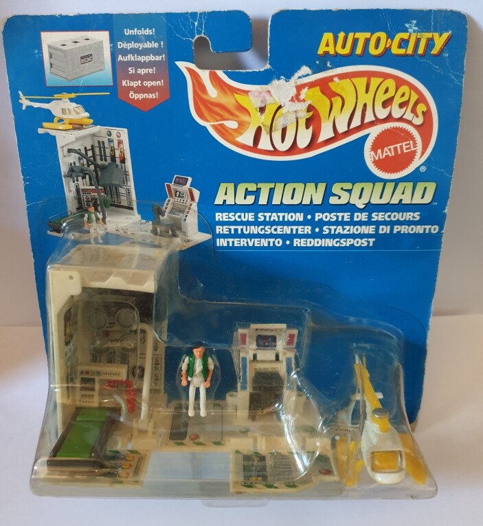 Mattel Hot Wheels Action Squad Auto City Rescue Station Neuf