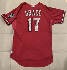 Mark Grace 2015 Game Used Worn Jersey & Cap Diamondbacks Cubs Holo Used Camo