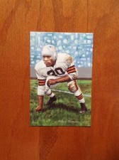 Bill Willis Browns unsigned Goal Line Art Card slight wear in Toploader
