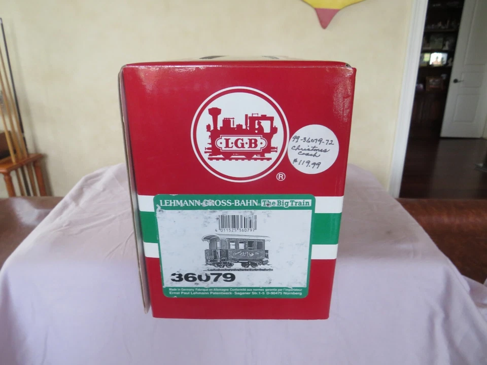 Vagón de tren de pasajeros LGB ESCALA G Lehmann 1999 con carámbanos caja de Navidad #36079 Foto 3 de 4