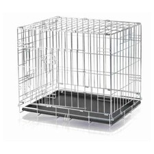 Gabbia Per Cani In Metallo 61x42x48,5 Cm - Trasportino Con Doppia Porta E Vassoio - Foto 5