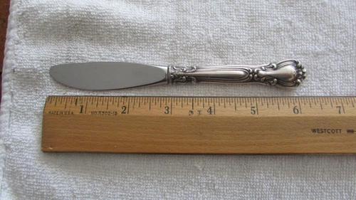 Chantilly Gorham Sterling Handle, Stainless Butter Knife 6 1/4” Modern