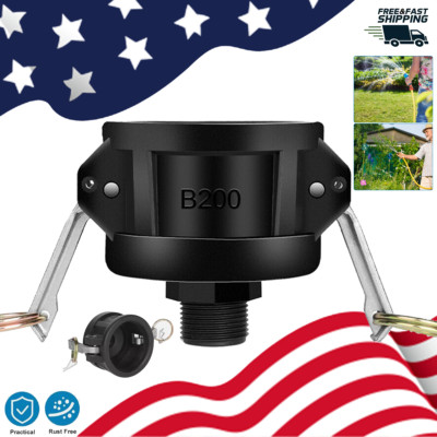 275/330 Gal IBC Tote Tank Drain Adapter 2'' to 3/4'' Quick Connect Hose Fitting