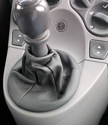 Cuffia Leva Cambio In Similpelle Grigia Per Fiat Panda E 500 - Ghiera Di Ritenzione, Facile Montaggio - Foto 4