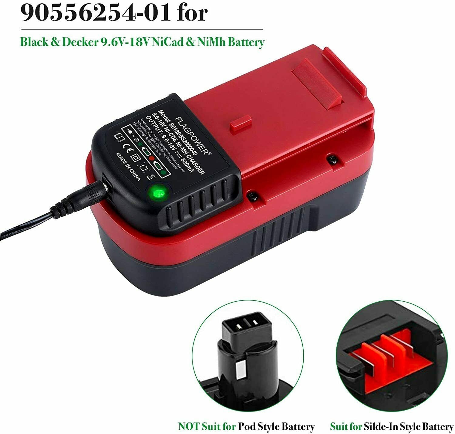 Pack 18V for Black and Decker HPB18 18 Volt 4.8Ah Battery HPB18-OPE 244760-00 US