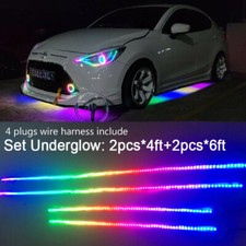 4pcs Single Row Color Chasing Led Pedal Lights Truck Underglow Led Kit Bluetooth