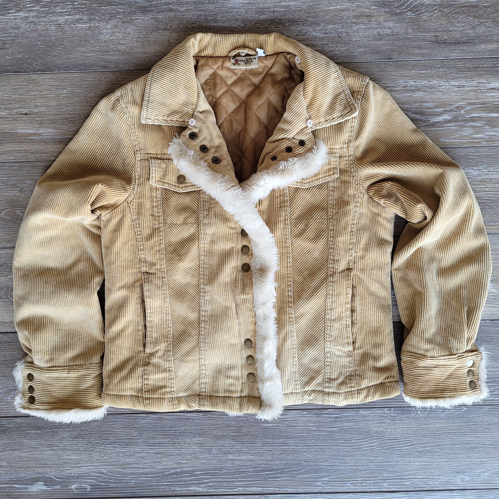 Walt Disney World Tan Corduroy Jacket W 